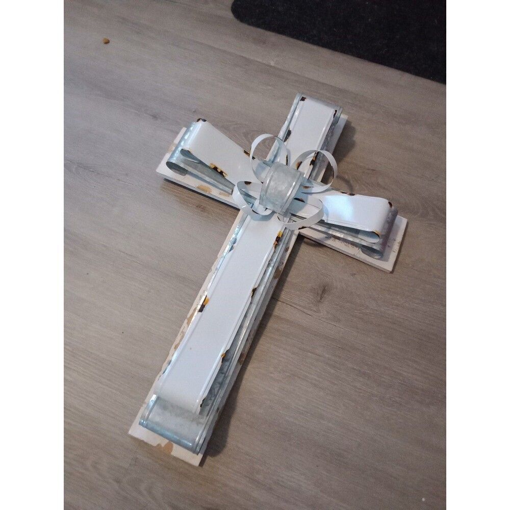Huge X-Large Metal & Wood Rustic Cross